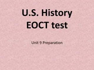 u s history eoct test
