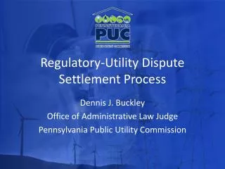 regulatory utility dispute settlement process