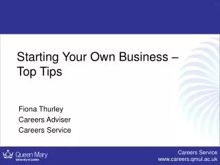 starting your own business top tips