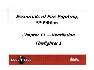 essentials of fire fighting 5 th edition