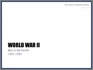 world war ii
