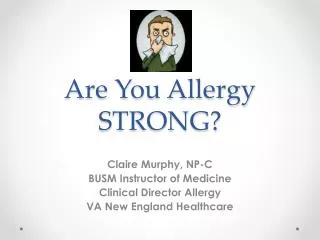 are you allergy strong