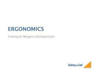 ergonomics