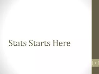stats starts here