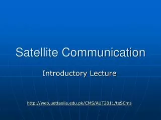 Satellite Communication